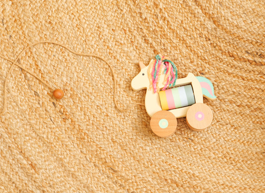 Rainbow Unicorn – Wooden Push & Pull Toy