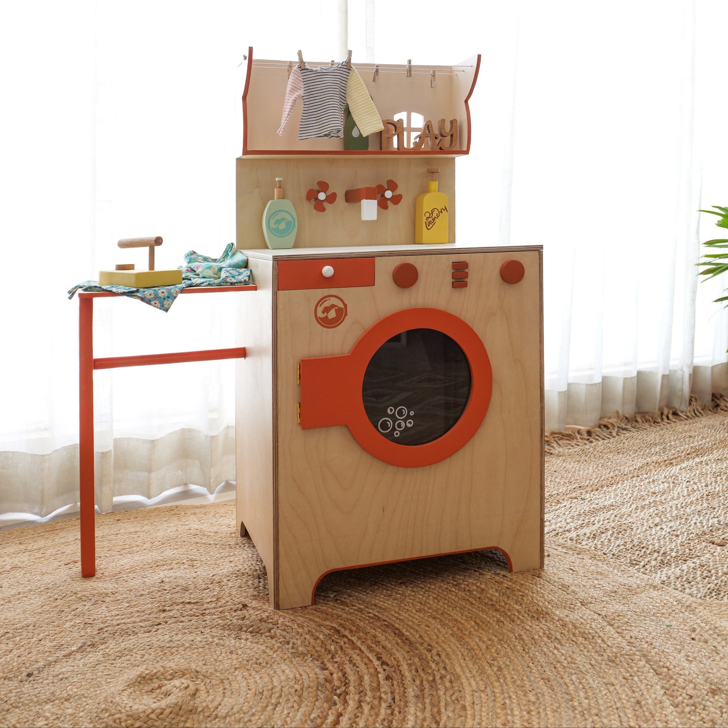 Wooden Laundry Station Play Set