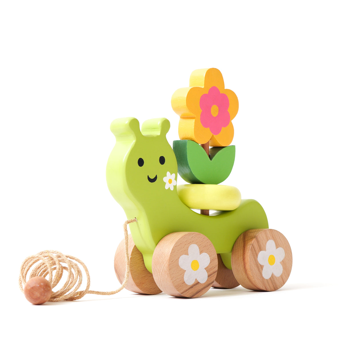 Wood-O-Kidz Caterpillar Wooden Pull & Stack Toy