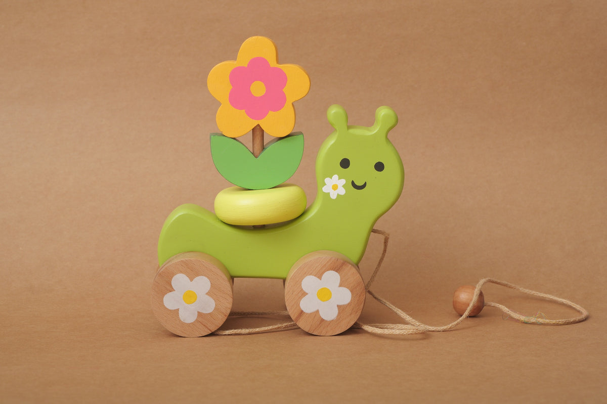 Wood-O-Kidz Caterpillar Wooden Pull & Stack Toy