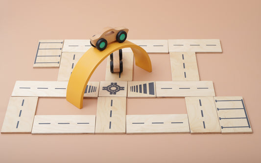 Wooden Road Track Play Set