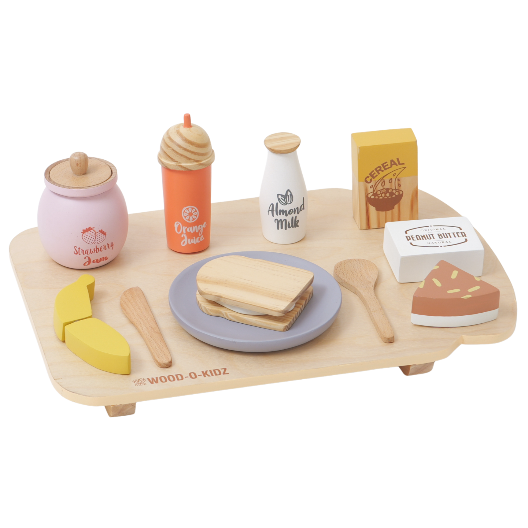 Wooden Breakfast Set for Pretend Kitchen Play