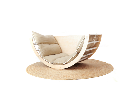 4-in-1 Wooden Rocker, Gym, Study Table & Storage