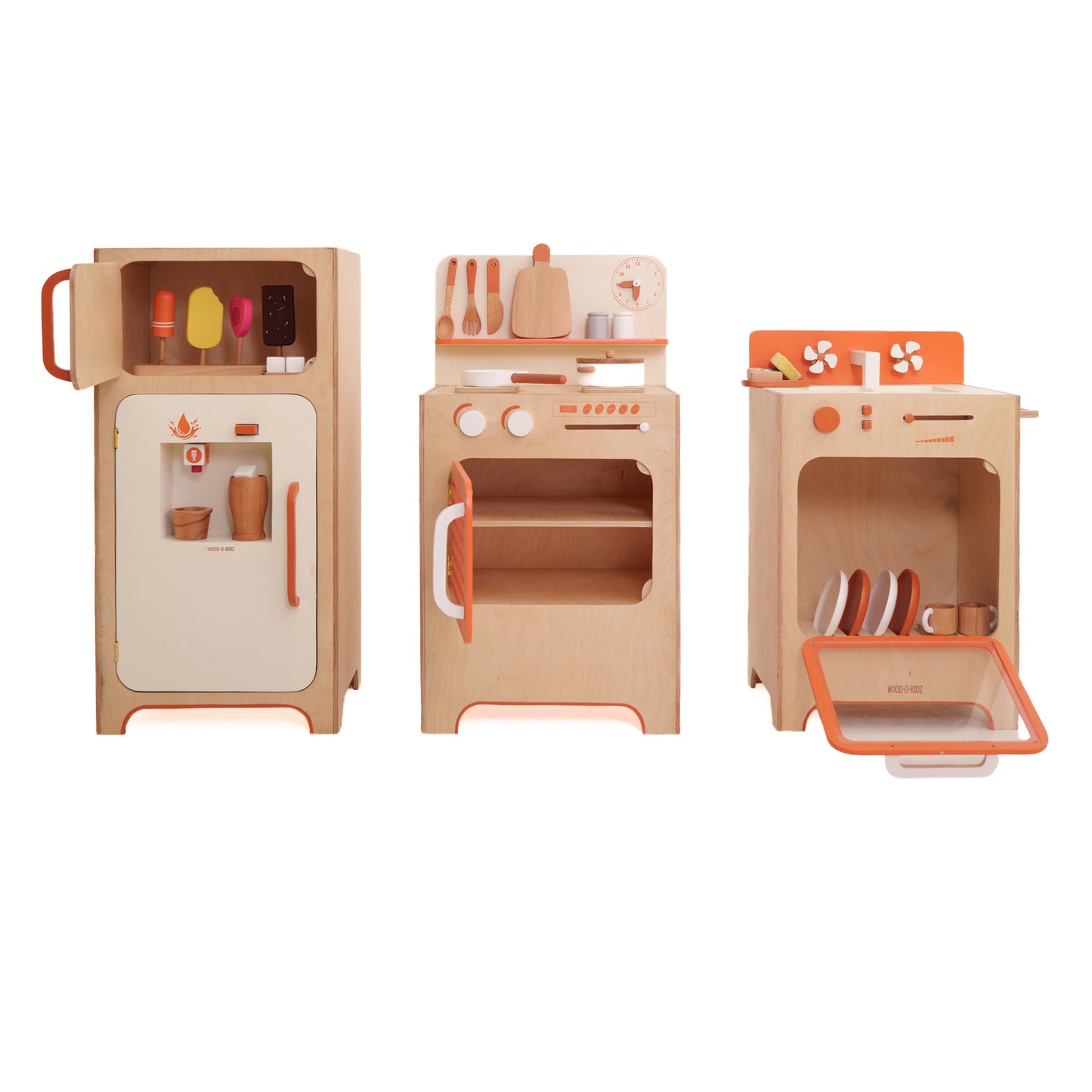 Wood-O-Kidz  Wooden Caramelo Pretend Play Kitchen
