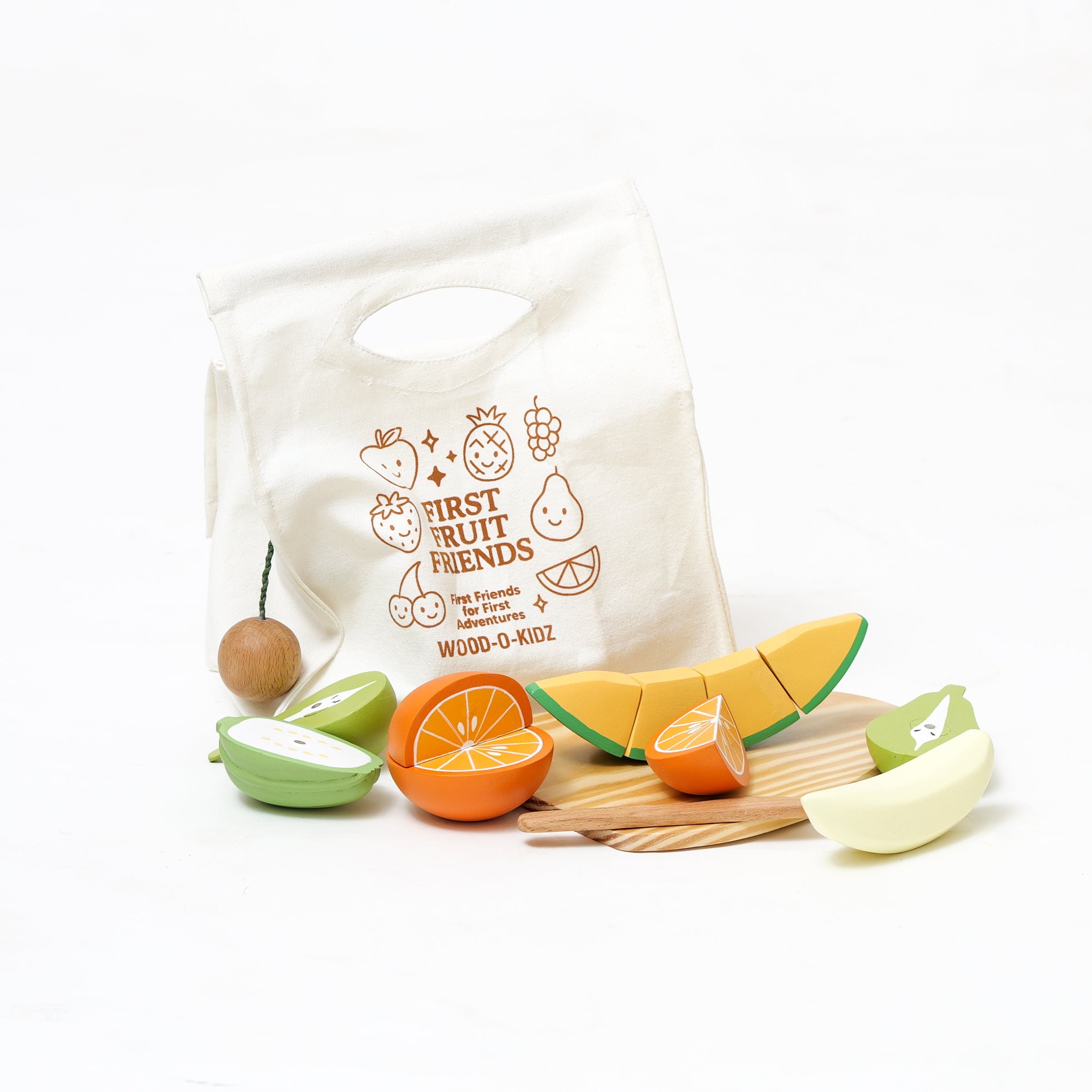 Wood-O-Kidz Wooden Cut Fruit Set