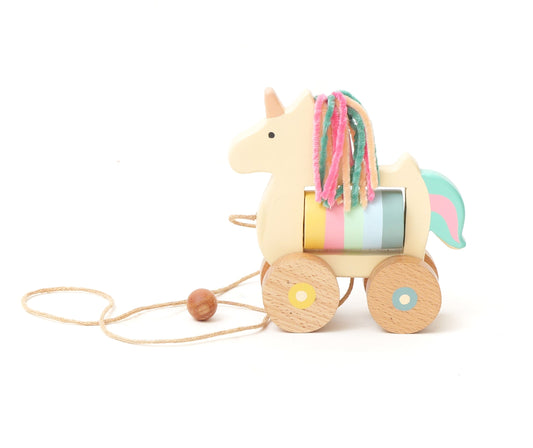 Rainbow Unicorn – Wooden Push & Pull Toy