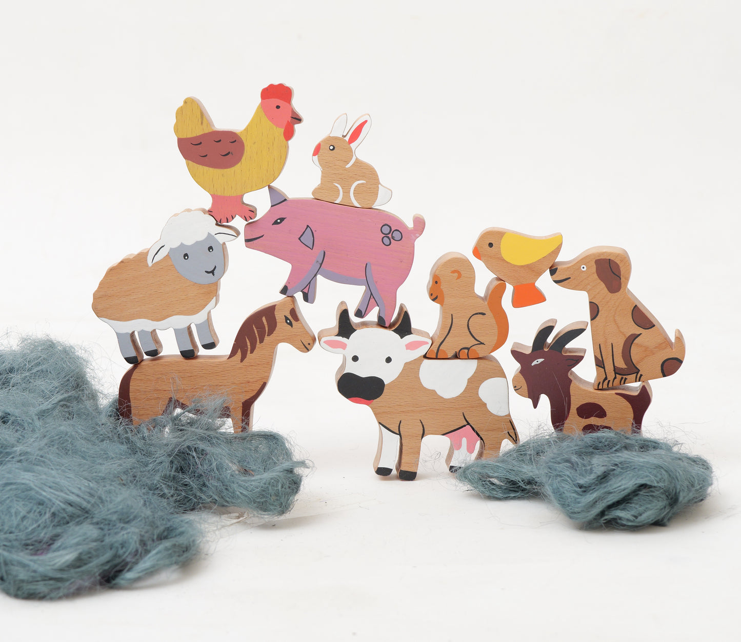 First Farm Friends – Wooden Stacking Animal Toy Set