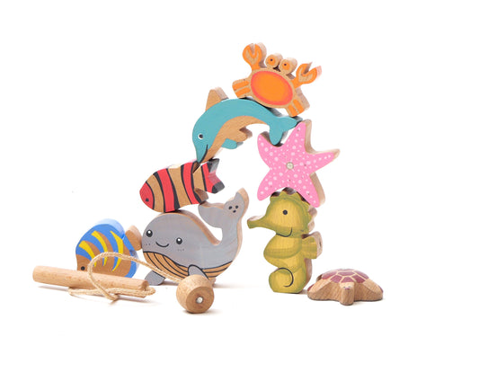 First Sea Friends Magnetic Fishing & Stacking Toy