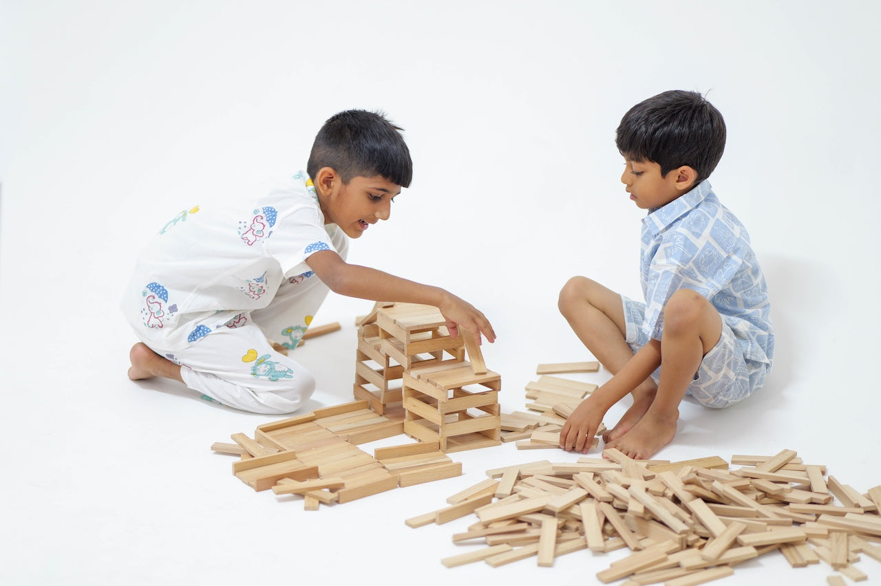 Wood-O-Kidz 200 Wooden Planks Set