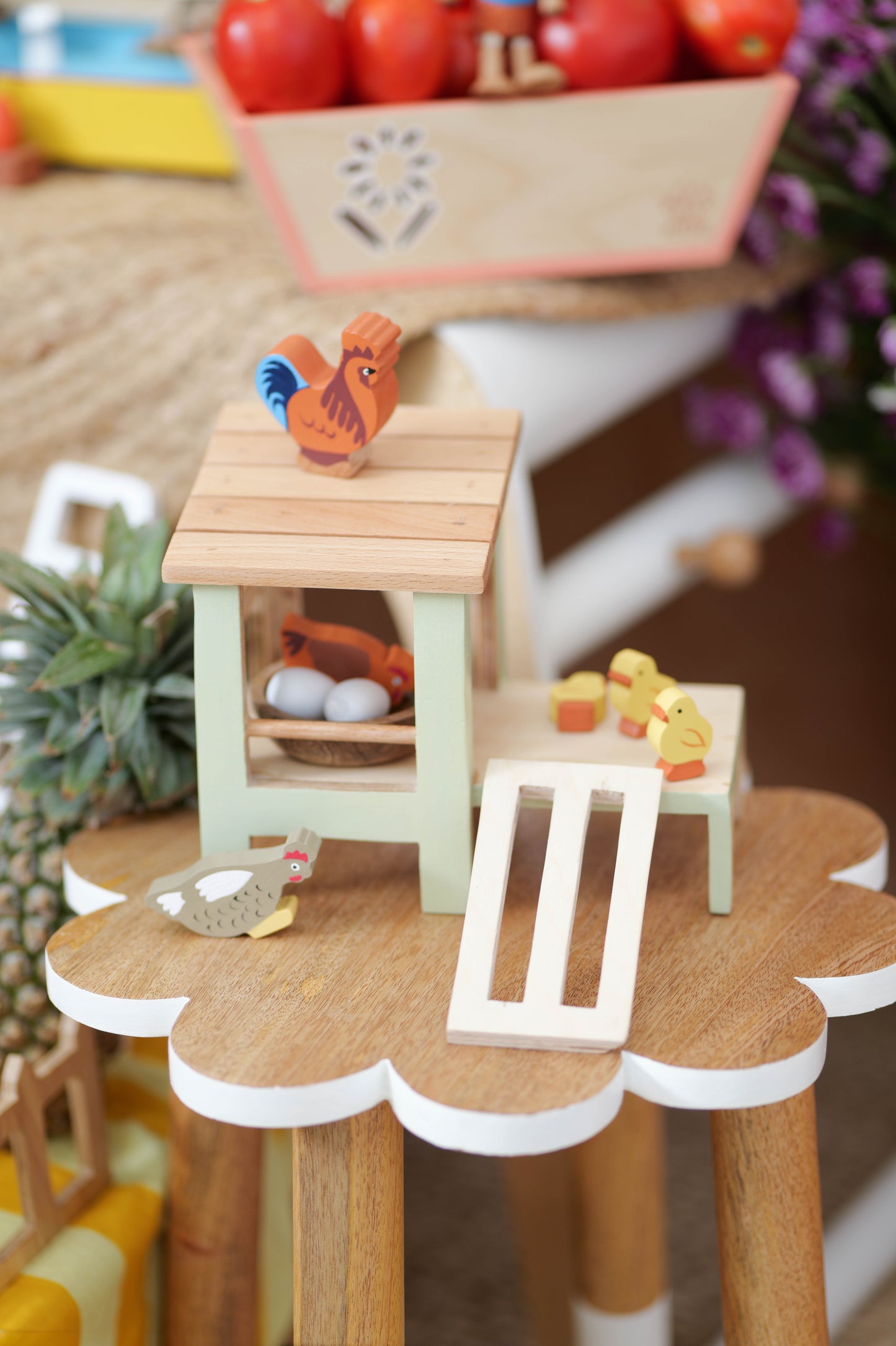 Wooden Chicken Coop Play Set